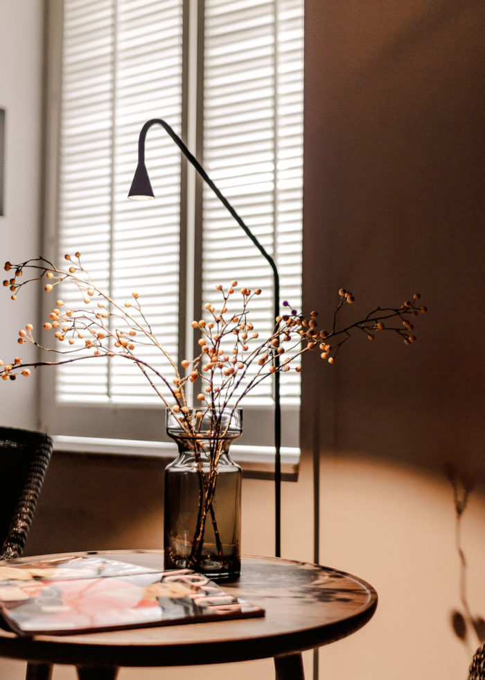 A plant in a glass vase