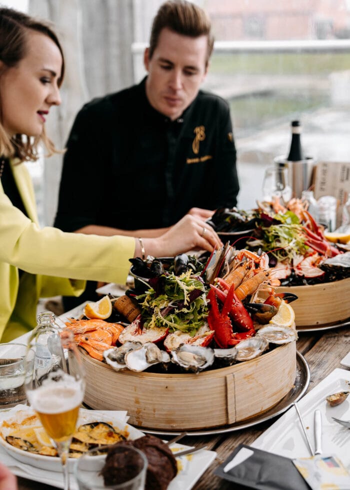 Chef Jeroen Achtien and his wife eating at Pillows Luxury Boutique Hotel Inter Scaldes